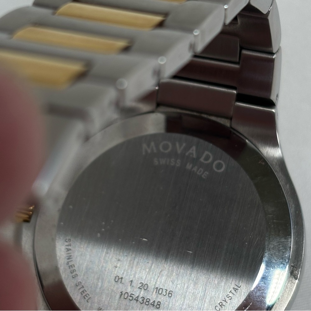 Movado Two-Tone Stainless Steel Watch with Black Dial - Picture 10 of 14